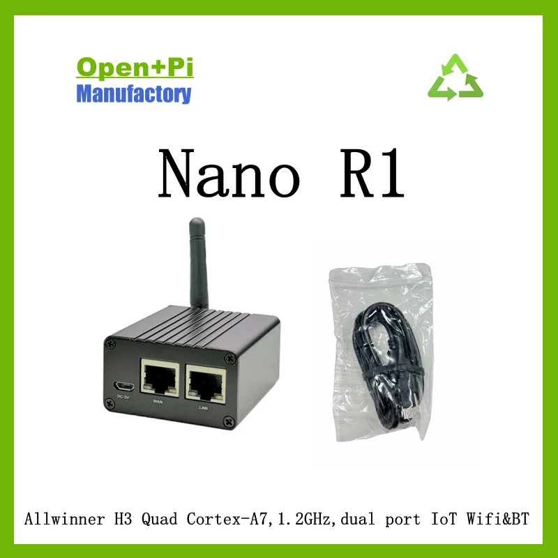 Select-Pi Nano R1 (1 ГБ ОЗУ/8 eMMC) Cobom Allwinner H3 Quad Cortex-A7 1 2 ГГц двойной порт IoT Wi-Fi и BT Ubuntu Linux Armbian