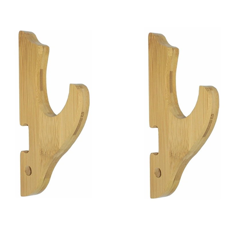 

2/Set Bamboo Sword Display Rack Wood Finish Sword Hook Wall Mount Samurai Sword Hanger For Katana Wakizashi Tanto Genji