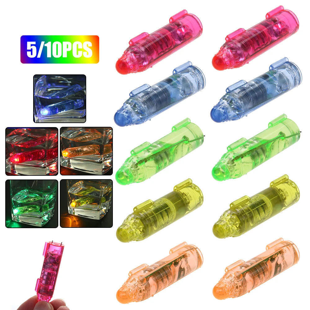 

5/10Pcs Deep Drop Underwater Flash Light Bait Deep Fish Attracting Indicator Lure LED Fishing Light Squid Bait Hard Lures