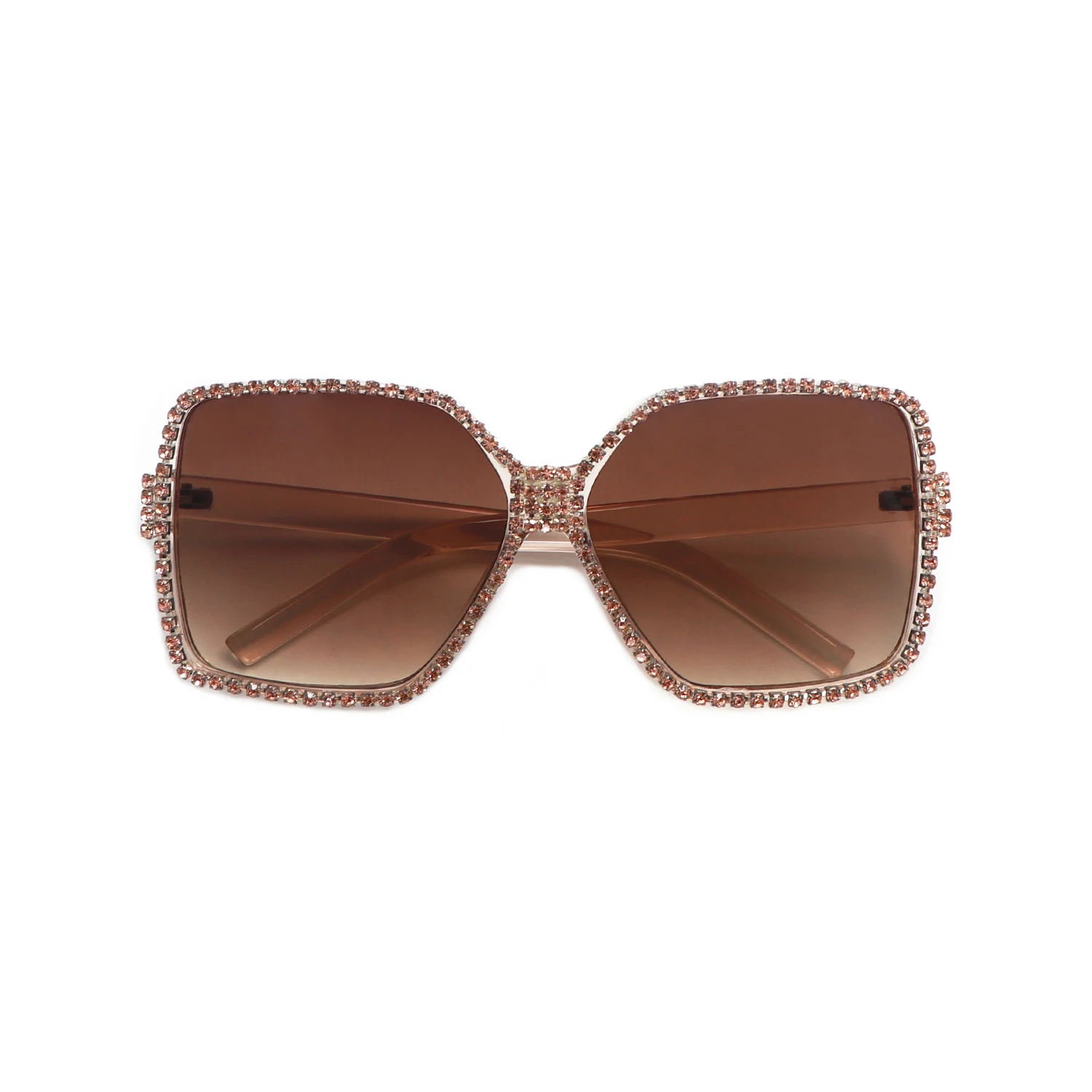 

Fashion Diamond Sunglasses Anti UV400 protcetion Stylish Oversized Square Frame for women men Black Pink Brown Lens Korean style