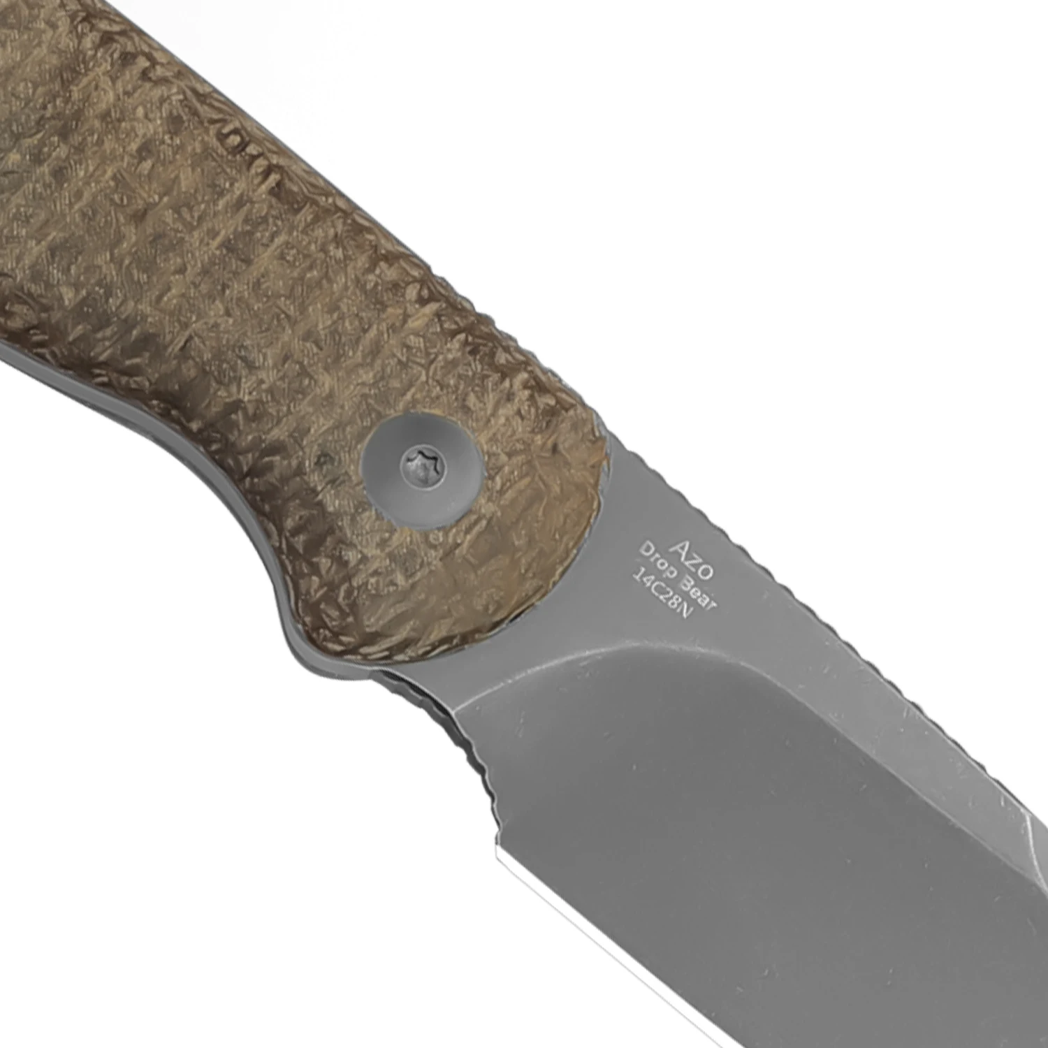 Фото Нож с фиксированным клинком Kizer Drop Bear 1092A1/1093A1/1094A1 с рукоятью из микарты/G10 и клинком из стали AEB-L/14C28N №5