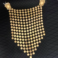 luxury algeria wedding necklace big size coin jewelry chain european memory jewelry chain arabic custom necklace for bridal