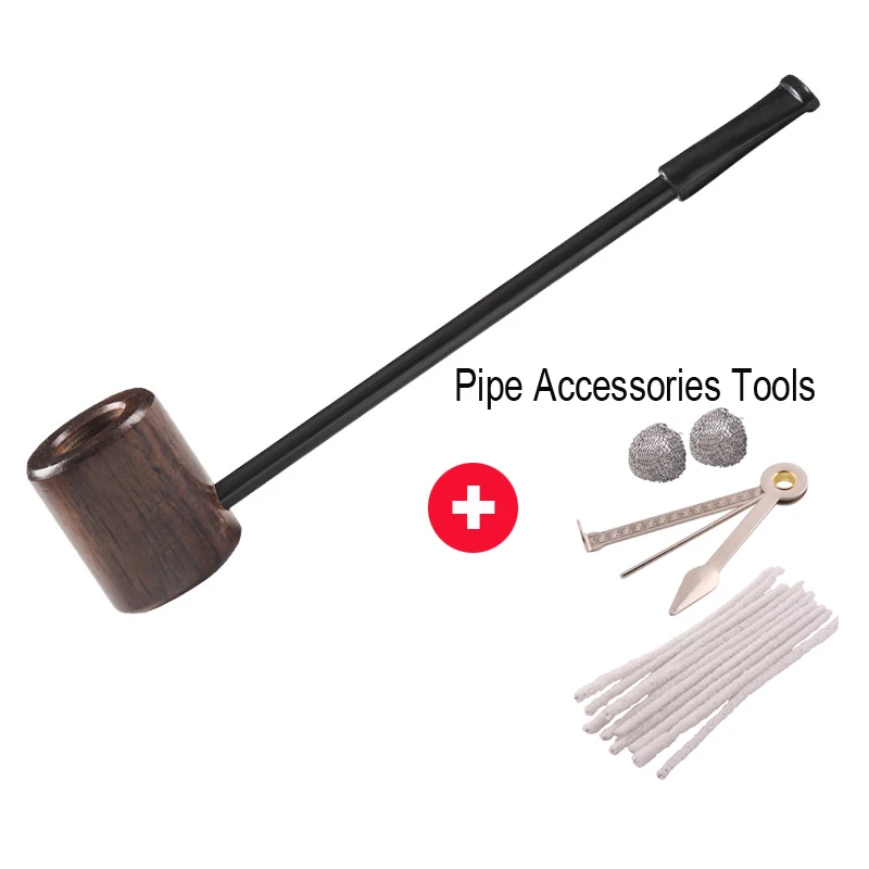 

Hand Held Straight Solid Wood Smoke Pipe Red Sandalwood Removable To Clean Reusable Tobacco Pipe Men Small Pipe Cigarette Tools