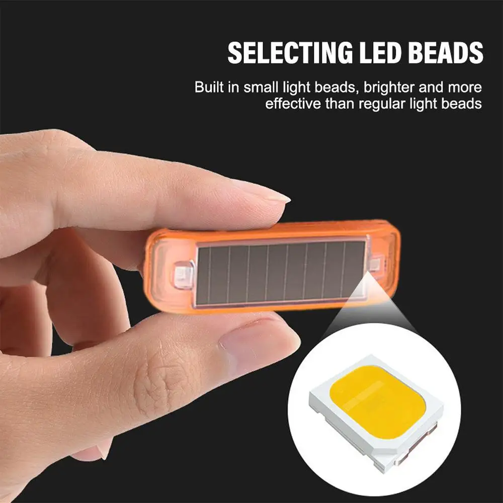 

Car Anti-theft Light Solar Flash Warning Light Prevent Rear-end Collision At Night Red And Blue Flash For Bicycles Motorcyc L3A5