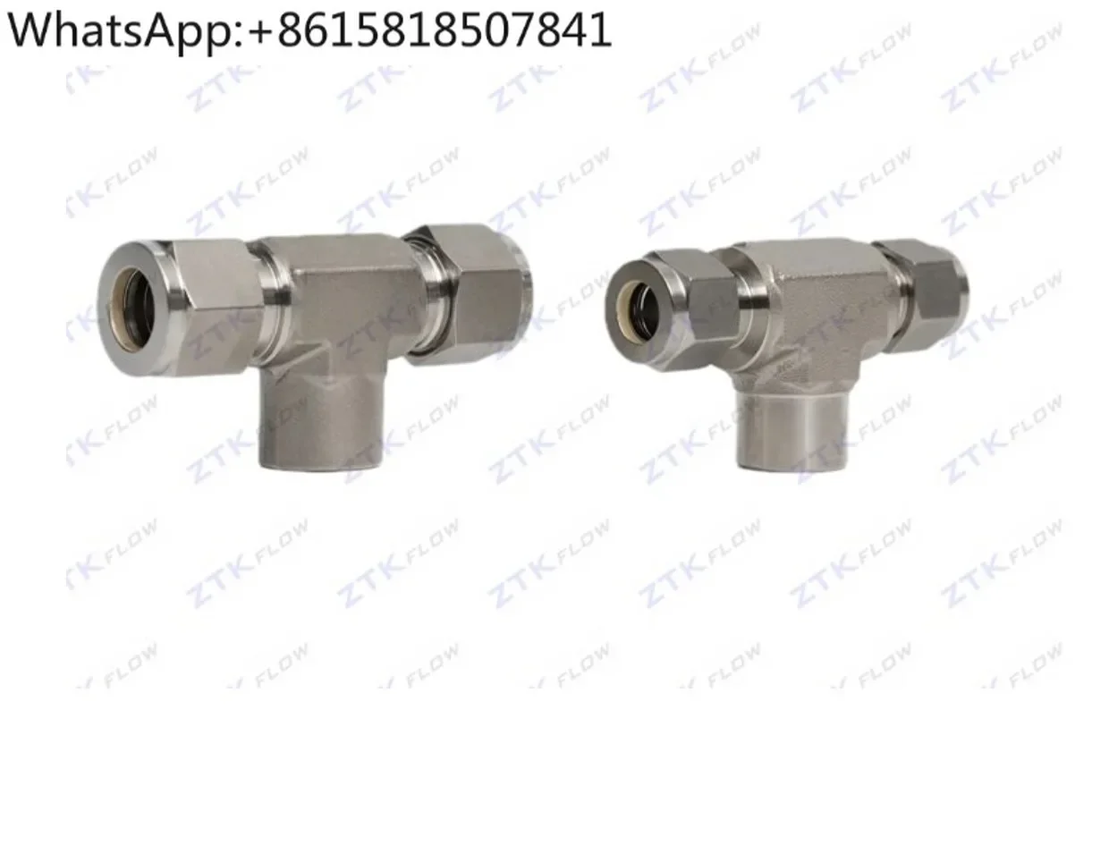 Тройник с внутренним обжимным кольцом + наконечник из нержавеющей стали