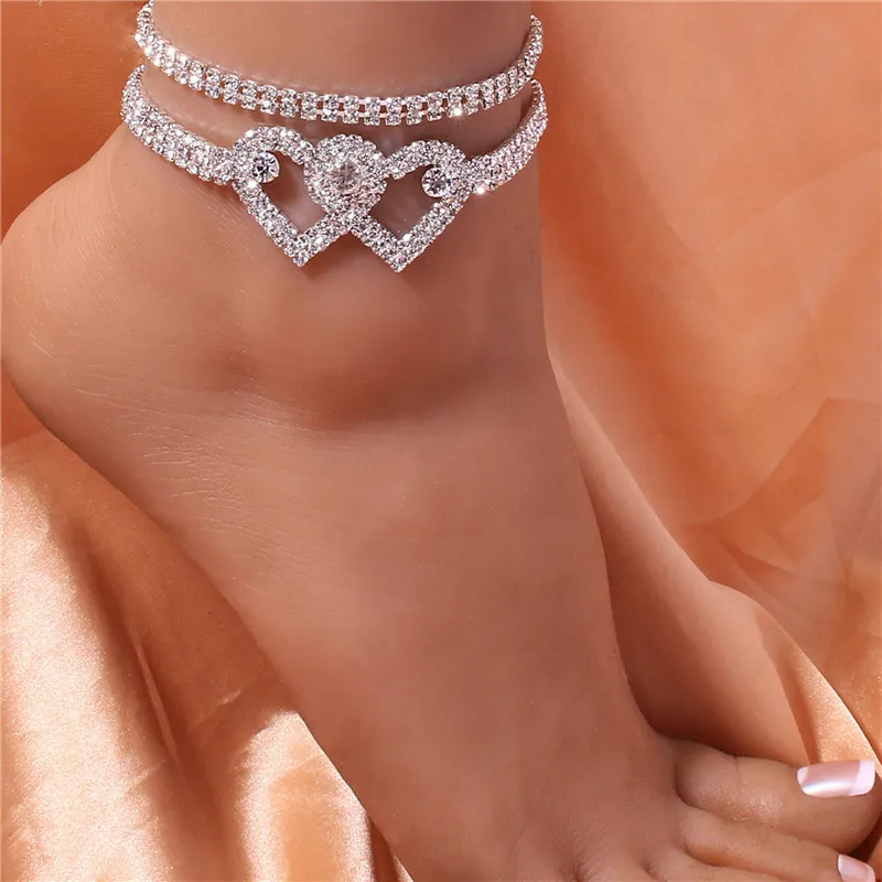 

Новый модный браслет на лодыжку в форме сердца для женщин, элегантный универсальный индивидуальный браслет на ногу, цепочка для ног, ножные браслеты для женщин, украшения для обуви, ножные браслеты