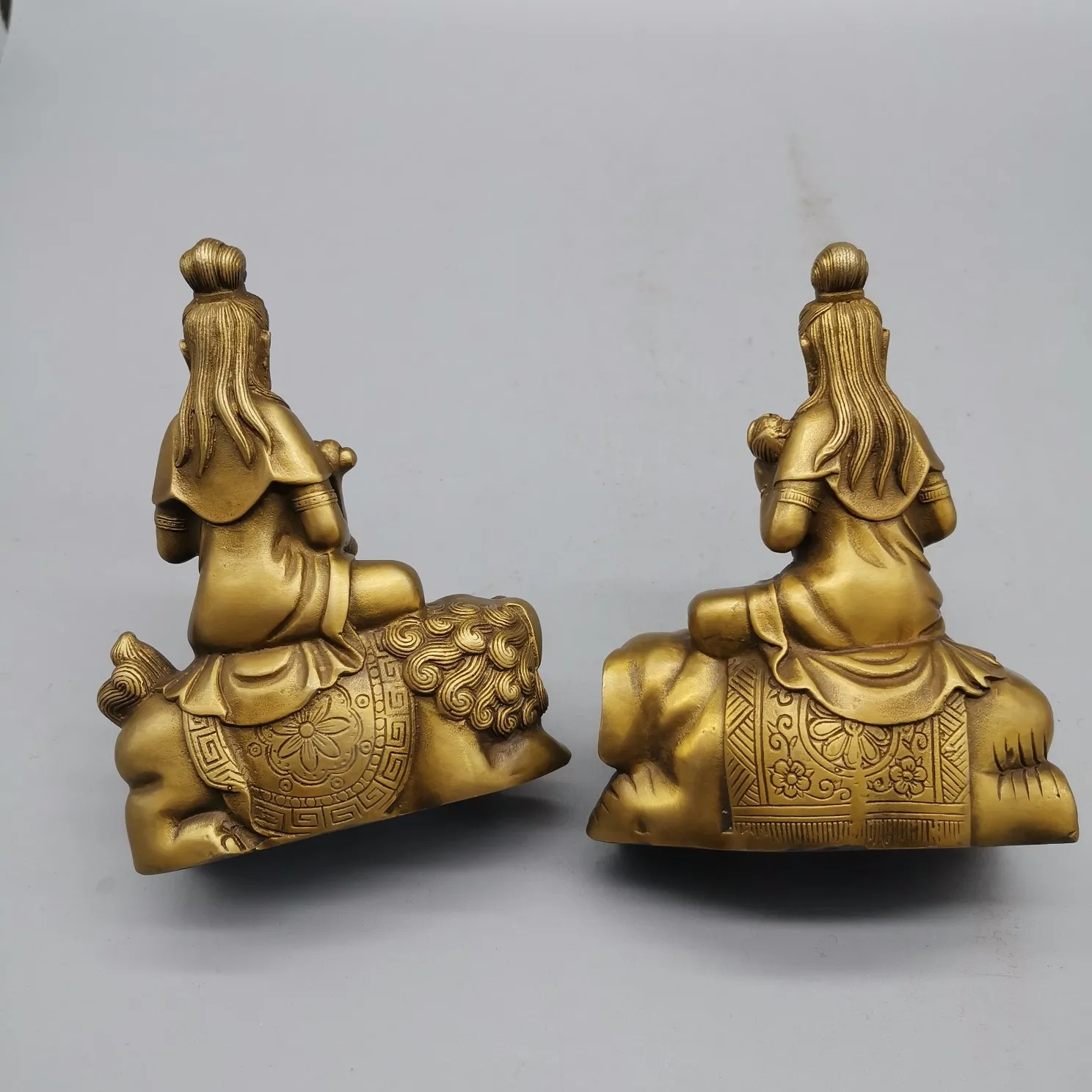 Модная китайская Изысканная латунная статуя Будды Manjushri украшение для комнаты