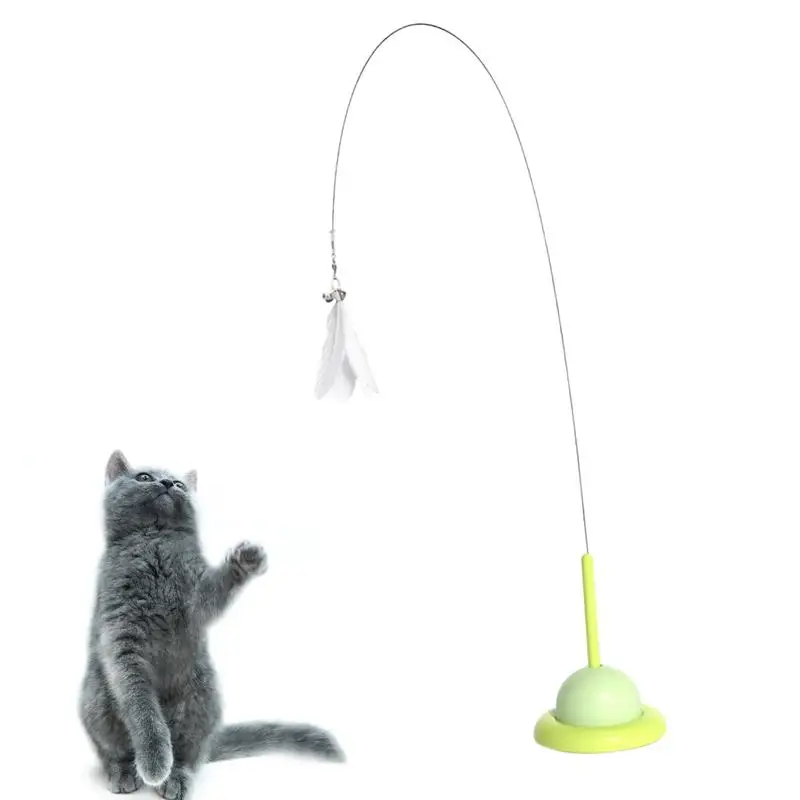 

Interactive Cat Toy Feathers Cat Wand Toy Natural Feathers With Bell Interactive Feathers With Bell For Kitten Scratching