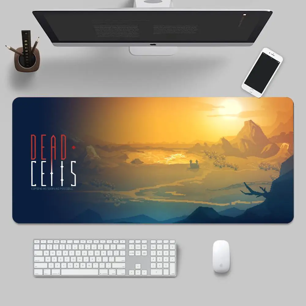 Фото Коврик для мыши Dead Cells XXL, большой коврик для мыши, гладкая поверхность для игр, нескользящий, удобный настольный коврик №3