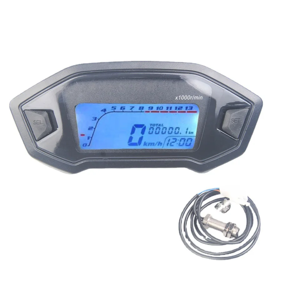 

Мотоциклетный ЖК-инструмент, модифицированный ретро телефон, электронный тахометр, аналогичный километру, манометр, одометр