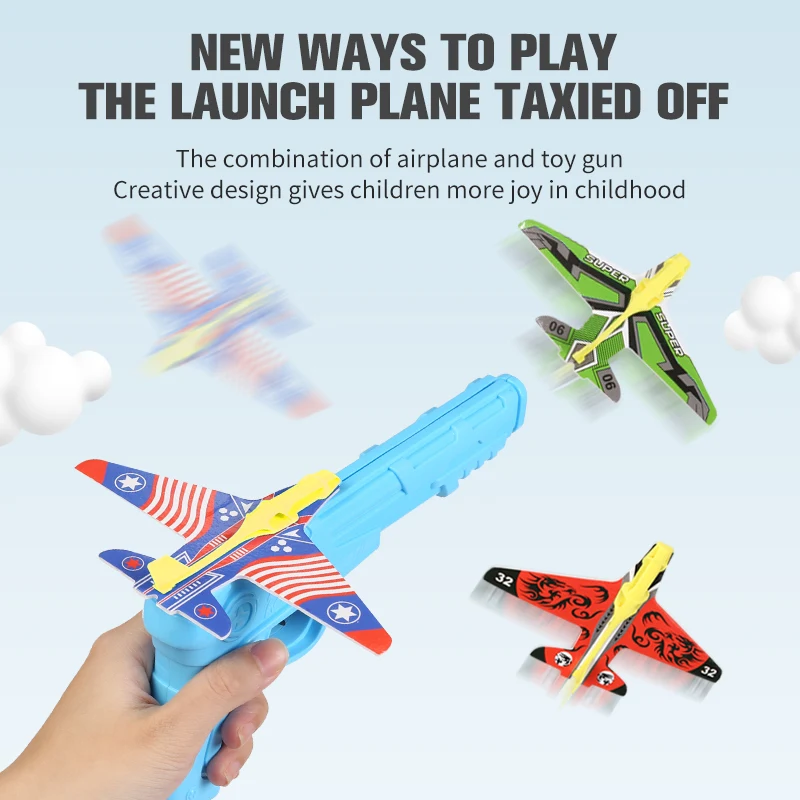 

Catapult Plane Sports Game Outdoor Garden Child Airplane Launcher Bubble Catapult Kids Antistress Toys Catapult Aircraft Guns