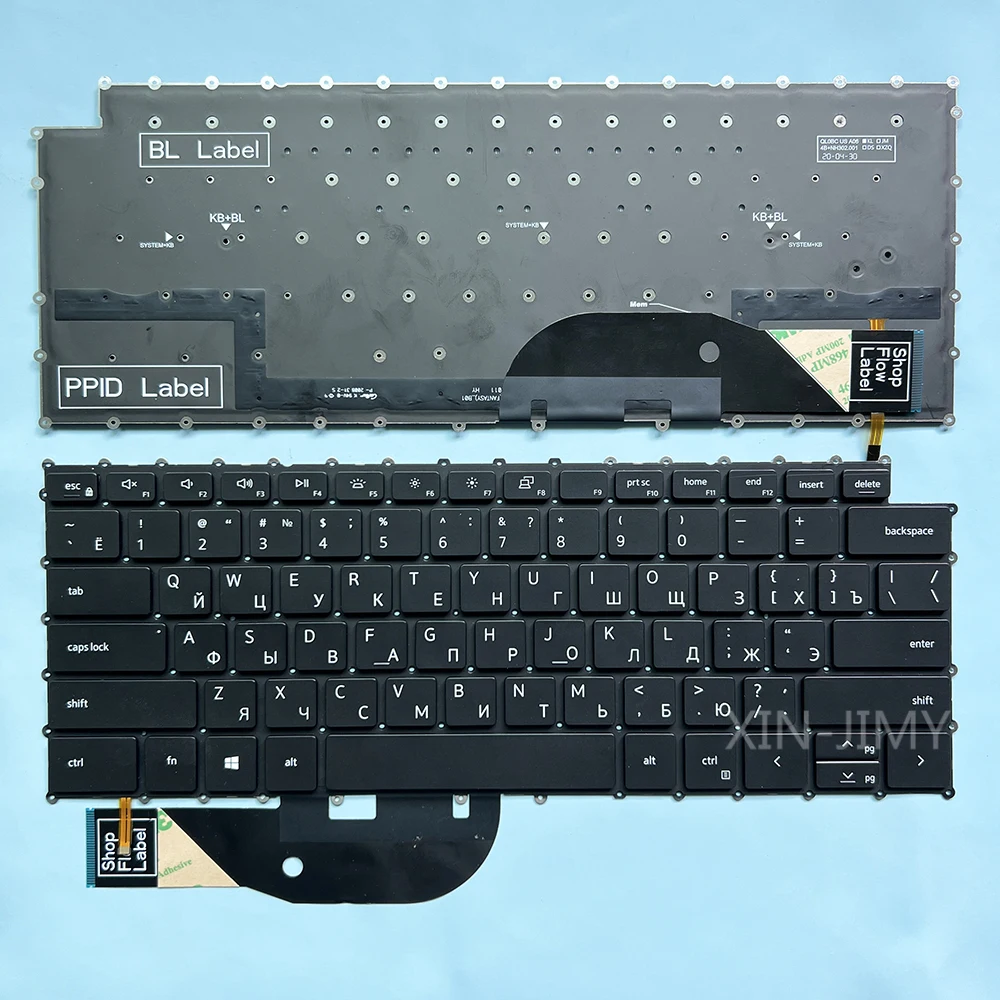 9500 русская клавиатура с подсветкой для ноутбука Dell XPS 15 9510 9520 17 9700 9710 9720 5550 Precision 5560