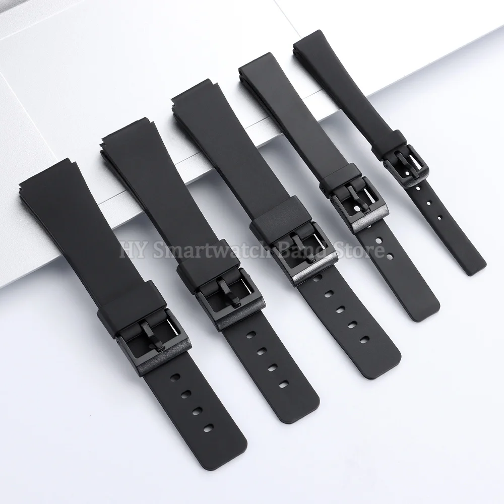Фото Ремешок для часов из полимерной смолы 12 мм, 14 мм, 16 мм, 18 мм, 20 мм для Casio F91W, F84, F105/108, силиконовый водонепроницаемый браслет, аксессуары для часов №2