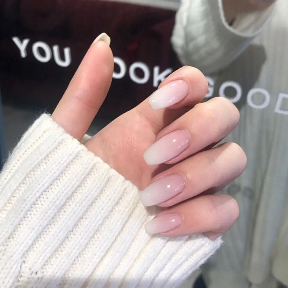 

Накладные ногти средней длины, 24 шт., накладные ногти для французского прессования, накладные ногти «сделай сам», съемные накладные ногти, полное покрытие, инструменты для маникюра