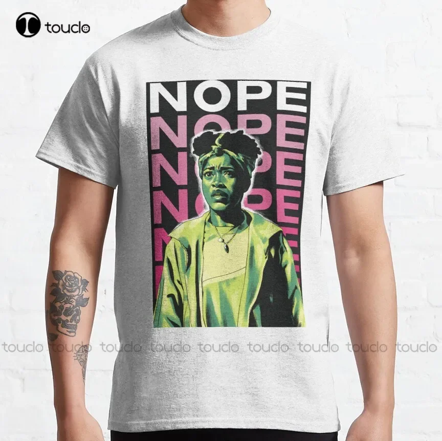 Nope Movie Art Jordan-Peele Keke Palmer Классическая футболка со скелетом на заказ для взрослых и