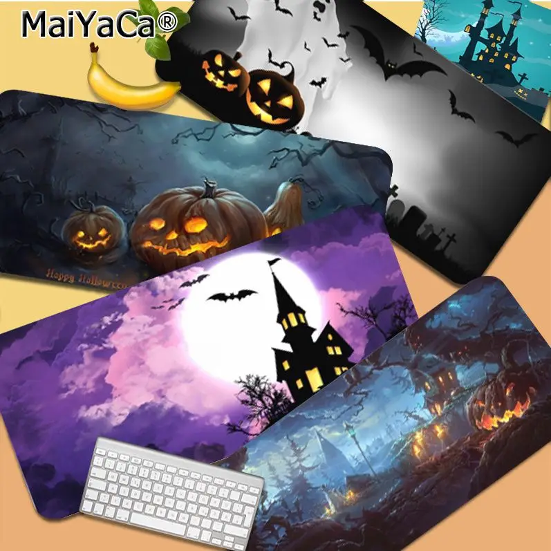 

Halloween Hot Large Gaming Mouse Pad XL Locking Edge Size For Game Keyboard Pad For Gamer