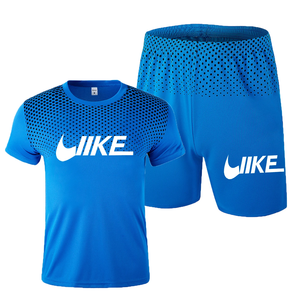 New Brand IKE Men's Clothing T-shirt Tracksuit Sets Harajuku Tops Tee Funny Hip Hop Color T Shirt+Beach Casual Shorts Seteuropea