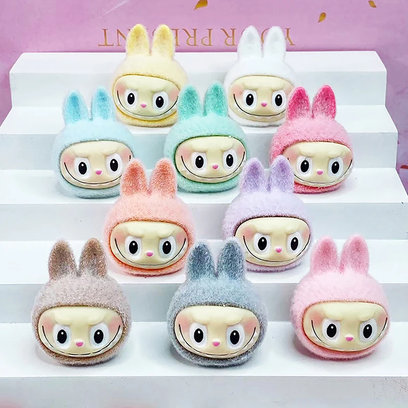 1 шт. новая флокированная мини-кукла с головой кролика Labubu милая игрушка