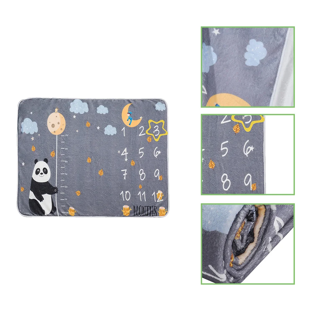 

1 Set Newborn Milestone Blanket Baby Photo Blanket with Frame Marker Photo Prop