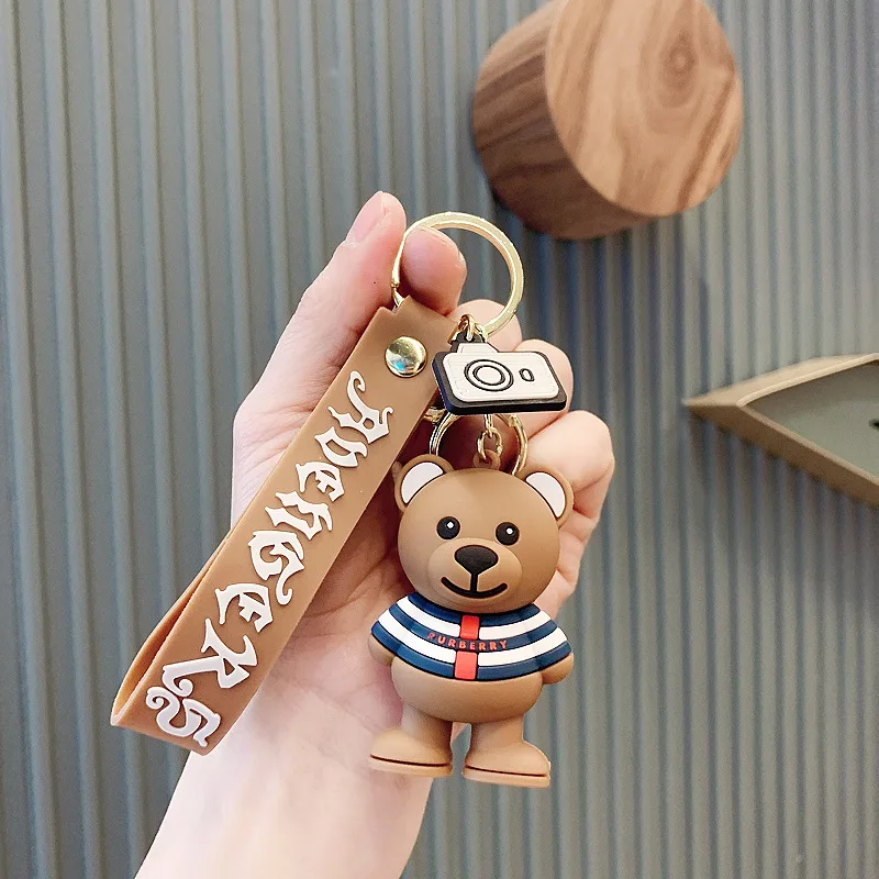 

Cartoon Bear Keychains for Child Cute Animal Keyring Accessories Pendant for Backpack Key Chains for Girl Gift for Friends Kids