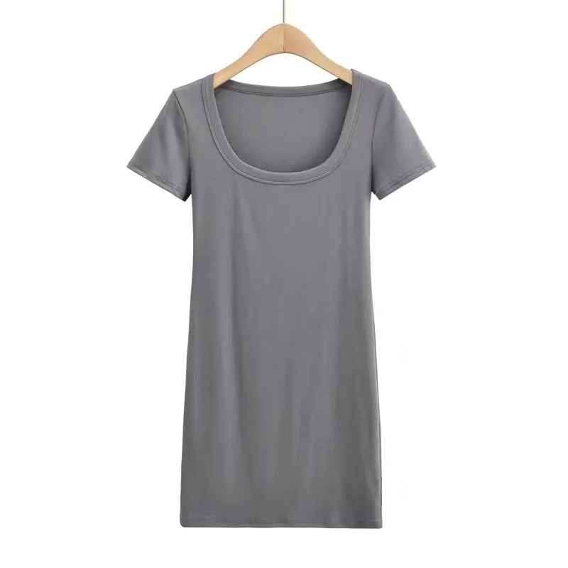 Summer dress women 2022 white bodycon mini shirt dresses vintage clothes pink square neck short sleeve