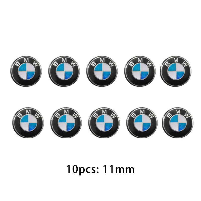 

5/10 шт. 11 мм 14 мм наклейка на ключ автомобиля с логотипом, эмблема для BMW F07 F34 F10 F20 F48 F39 F30 F25 F26 F15 F16 F22 F32 E90 автоаксессуары