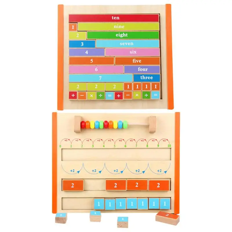 

Деревянный Абак для детей дошкольного возраста, математическая обучающая игрушка, математическая искусственная математика, многоцветные ...
