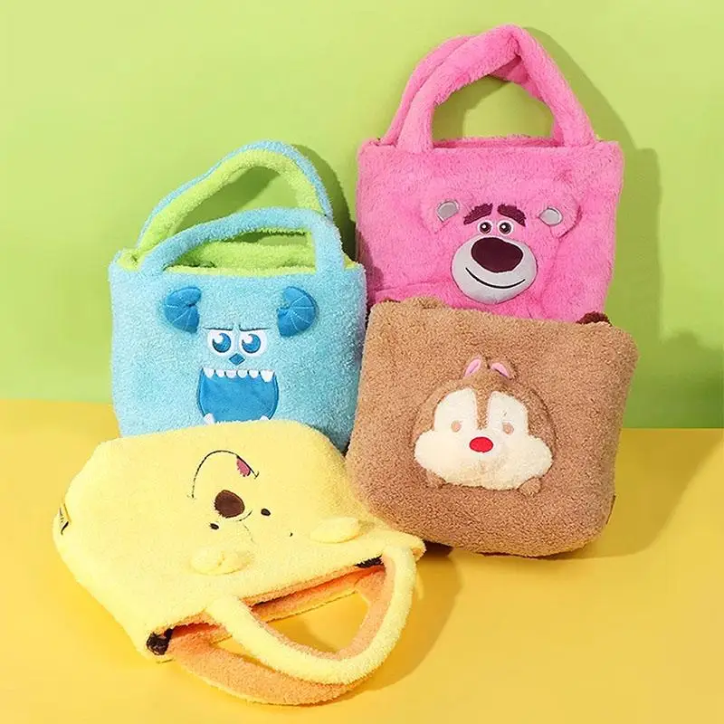 

Милая мини-сумка Disney Микки Маус лотсо тиггер Пух медведь плюшевая сумка через плечо сумка Двусторонняя подарок на день рождения для девушки