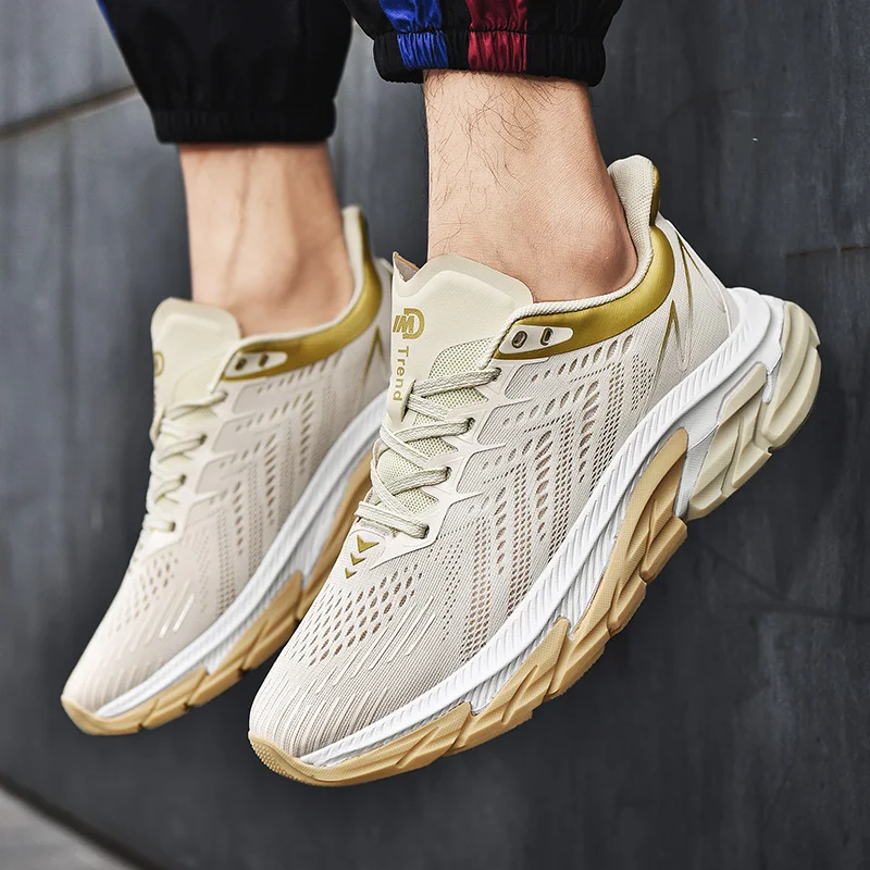 Brand Men's Sports Shoes Breathable Comfortable Running Shoes Chunky Sneakers Outdoor Jogging Shoes Thick Bottom Sneakers