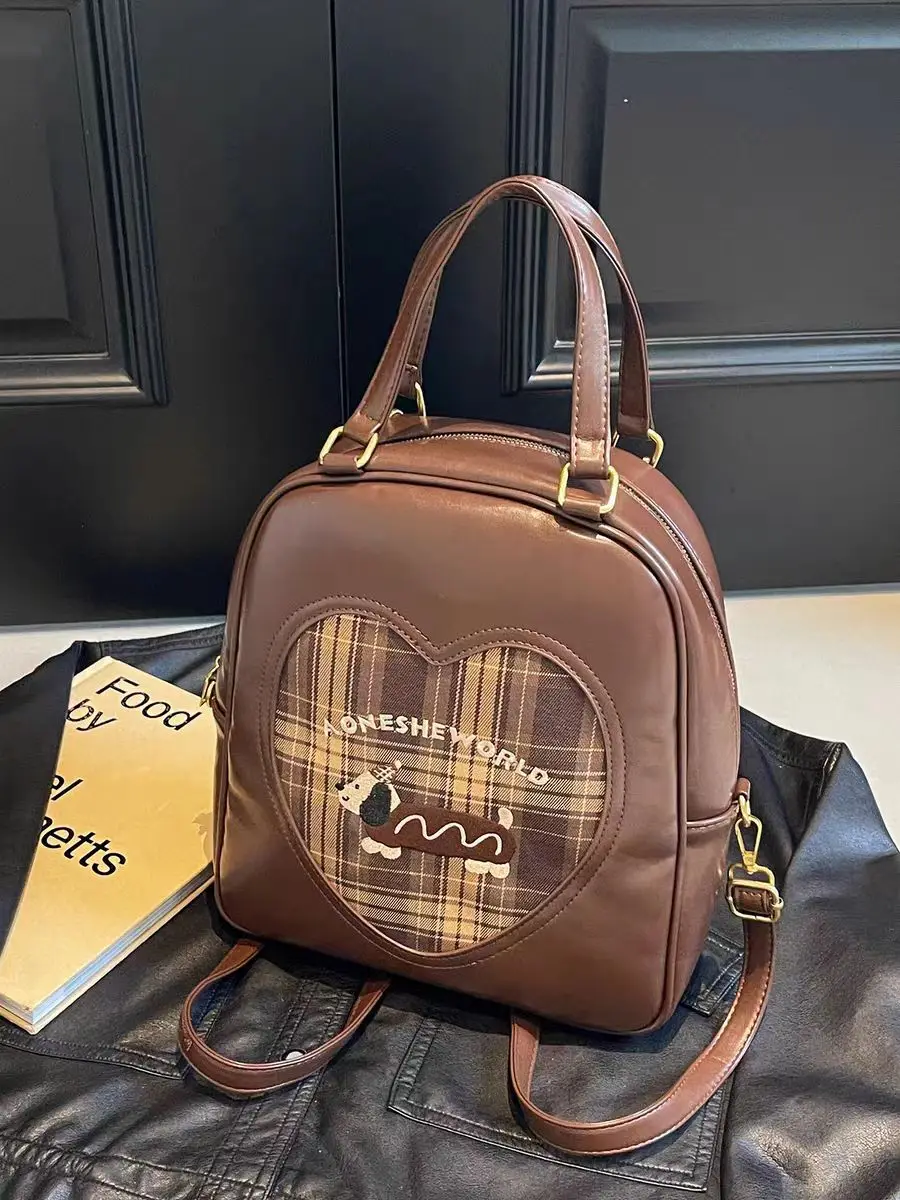 Женский рюкзак в корейском стиле модный INS белый черный винтажный сумки для