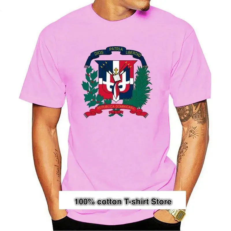 

Новая Качественная мужская футболка с принтом популярной Доминиканской Республики герб оружия футболка с 3D принтом высококачественные фу...