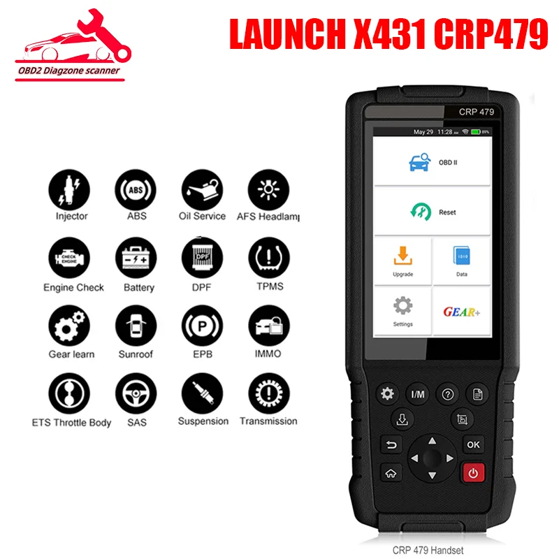 

LAUNCH X431 CRP479 OBD2 Scanner Engine Code Reader ABS IMMO Oil Reset Professional Car Diagnostic Tools Automotoive Scan Tool