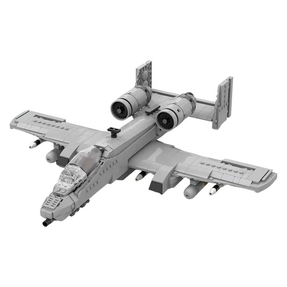 Gobricks Moc A-10 Thunderbolt II Fighter Bricks Модель США Военный истребитель Строительные блоки
