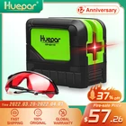 Huepar 2 линии Красного Креста лазерный уровень, 2 точки самонивелирующиеся Вертикальные Горизонтальные Лазеры 2 шт. Магнитные Основы + очки с красным лазерным излучением