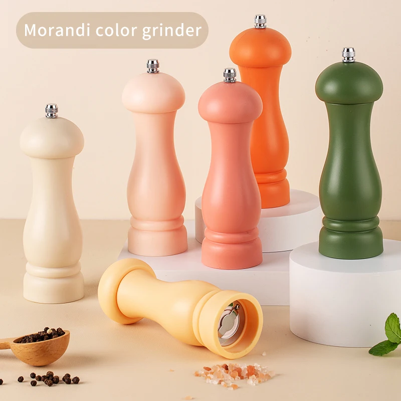 

Refillable Salt and Pepper Mill Spice Herb Grinder Cafe 6 Colors Set 1