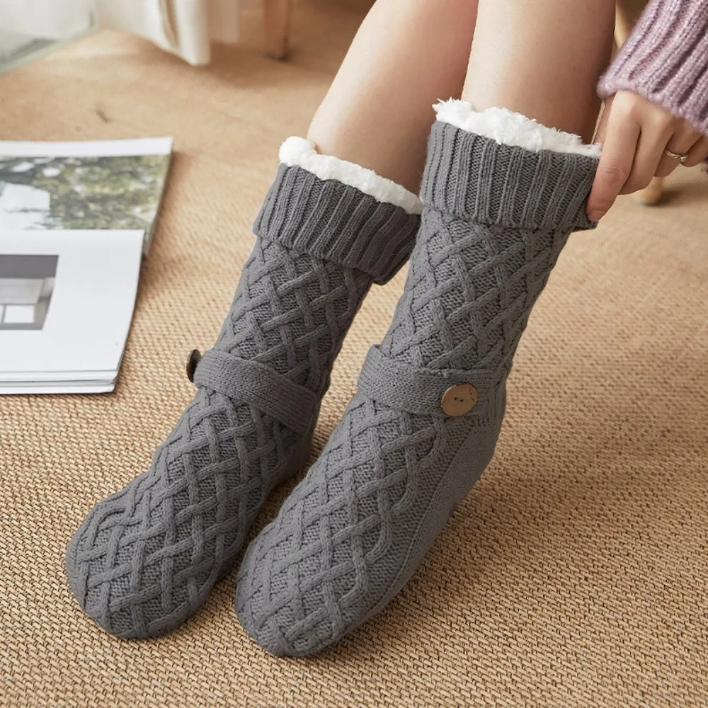 

Coral Velvet New Winter Socks Soft and Skin Friendly Antiskid Knitted Floor Stocking Warm Sweat-absorbing and Breathable