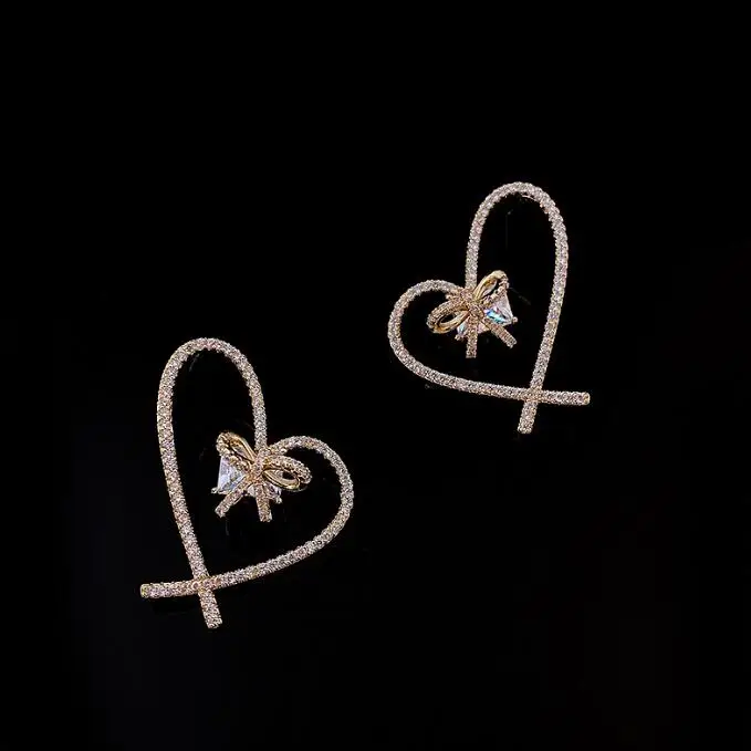 

Дизайнерские подарочные серьги в виде сердца, женские роскошные серьги-гвоздики высокого класса из серебра 925 пробы, серьги-иглы