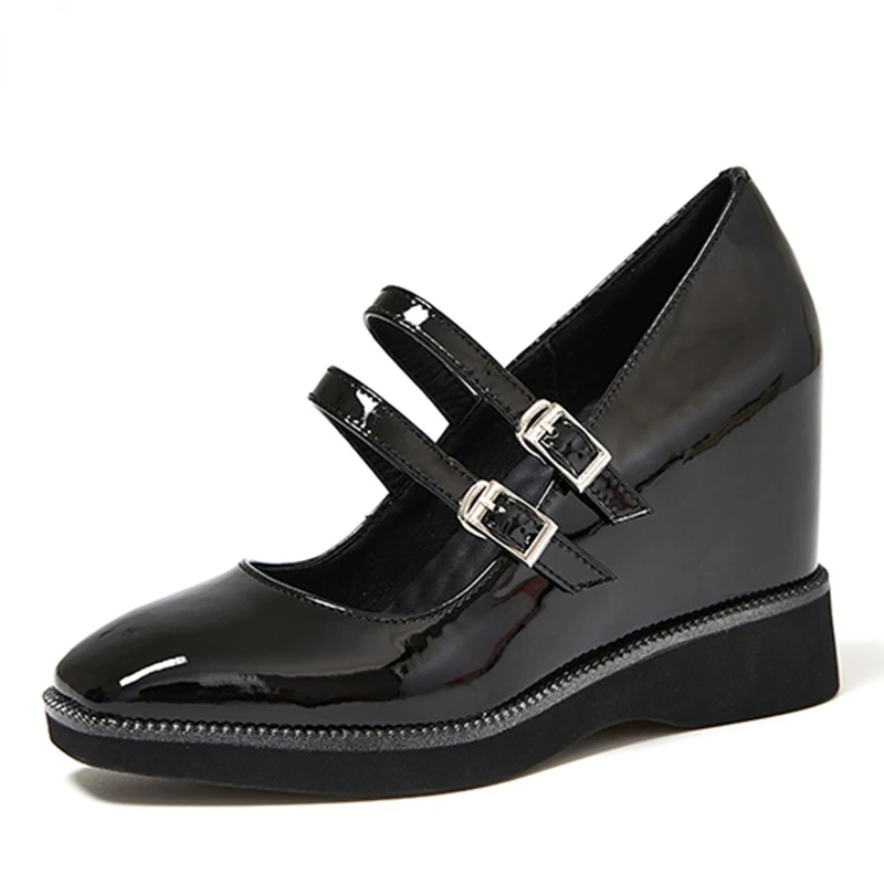 

Женские туфли на танкетке для отдыха, удобные офисные мягкие туфли с квадратным носком и вентиляцией, Новинка осени 2022