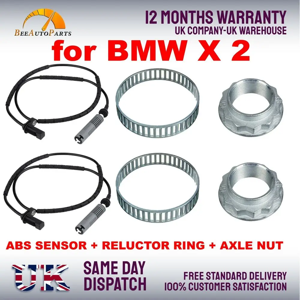 

FOR BMW 1 3 SERIES 116 118 120 316 318 320 REAR ABS SPEED SENSOR + ABS RING +NUT