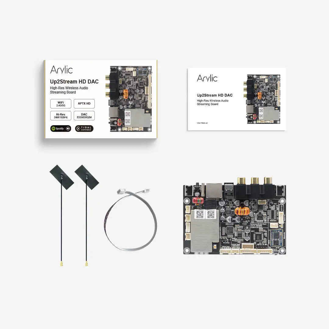 Up2Stream HD DAC-High-Res Multiroom WiFi и Bluetooth Беспроводная плата Aptx для потоковой передачи аудио