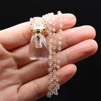 natural stone perfume bottle necklace simple bead strand chain necklace for women necklace jewelry party gifts