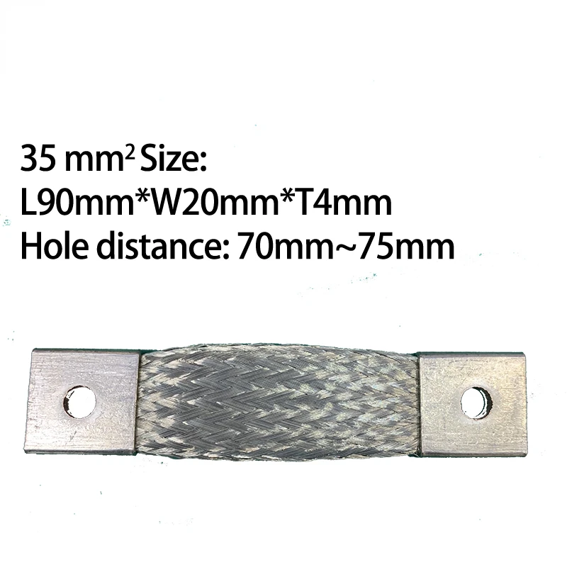 Гибкая шина, Оловянная медная плетеная шина M4 M6 M8 M10, соединитель, детали 35 мм2 50 мм2 75 мм2 Для 140A 200A 400A