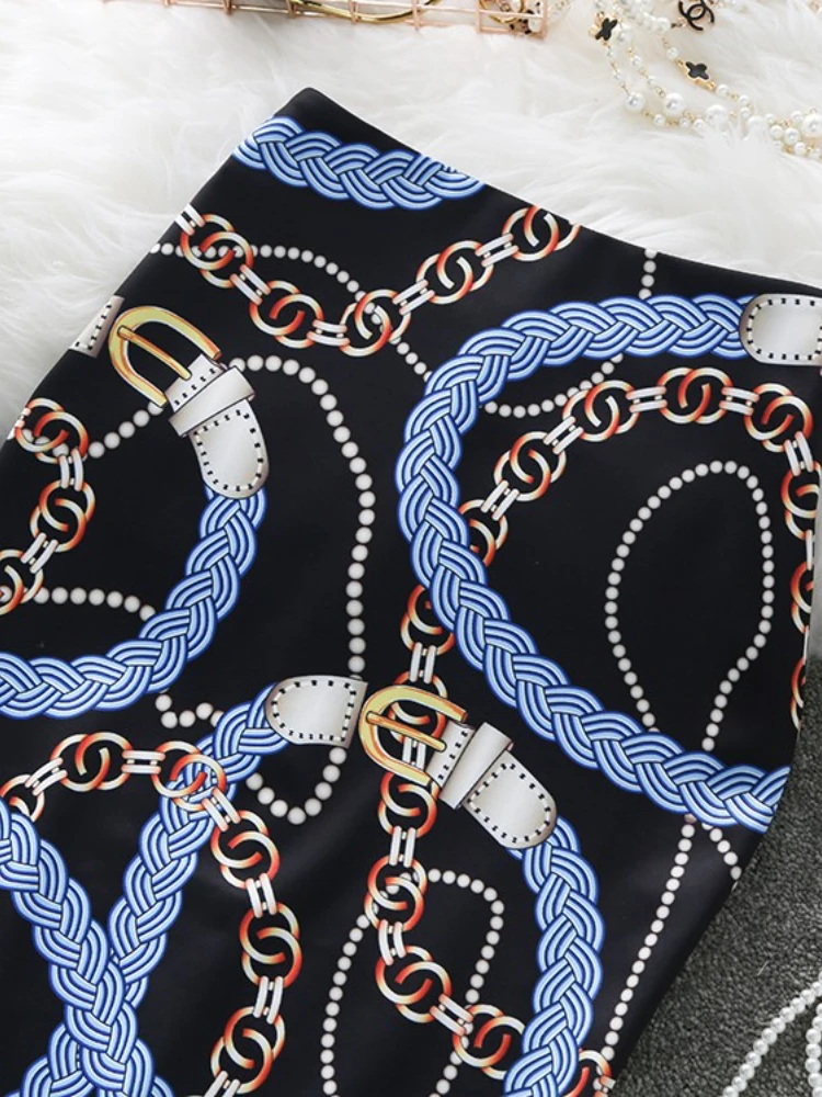 Женский телефон с граффити новинка 2021 модная эластичная Женская облегающая юбка