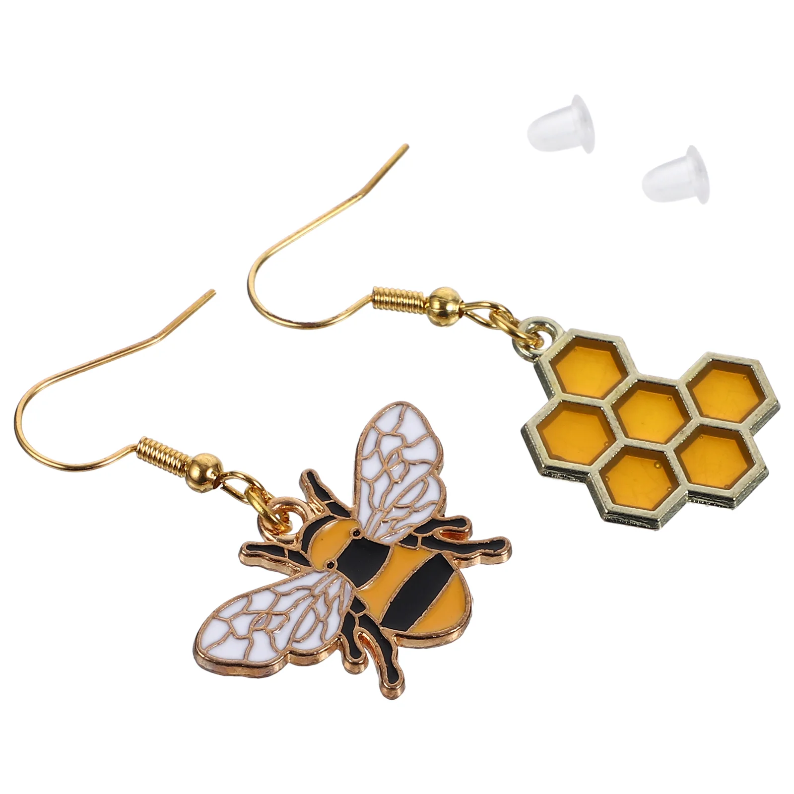 

1 Pair Women Bee Pendant Earrings Retro Beehive Earrings Dangle Earrings Ear Jewelry