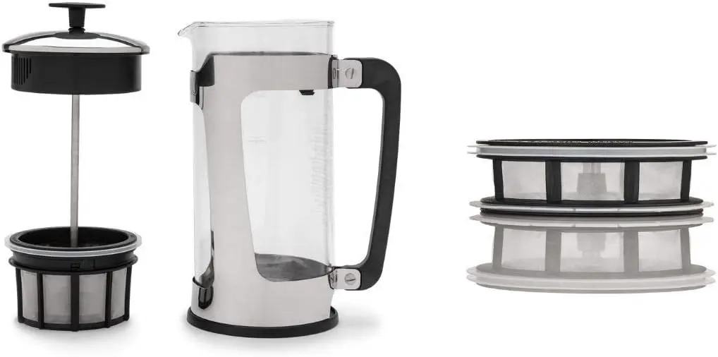 + Tea Micro-filter, 32 Ounce, Polished Stainless Steel Slim Green Coffee Coffee Makers