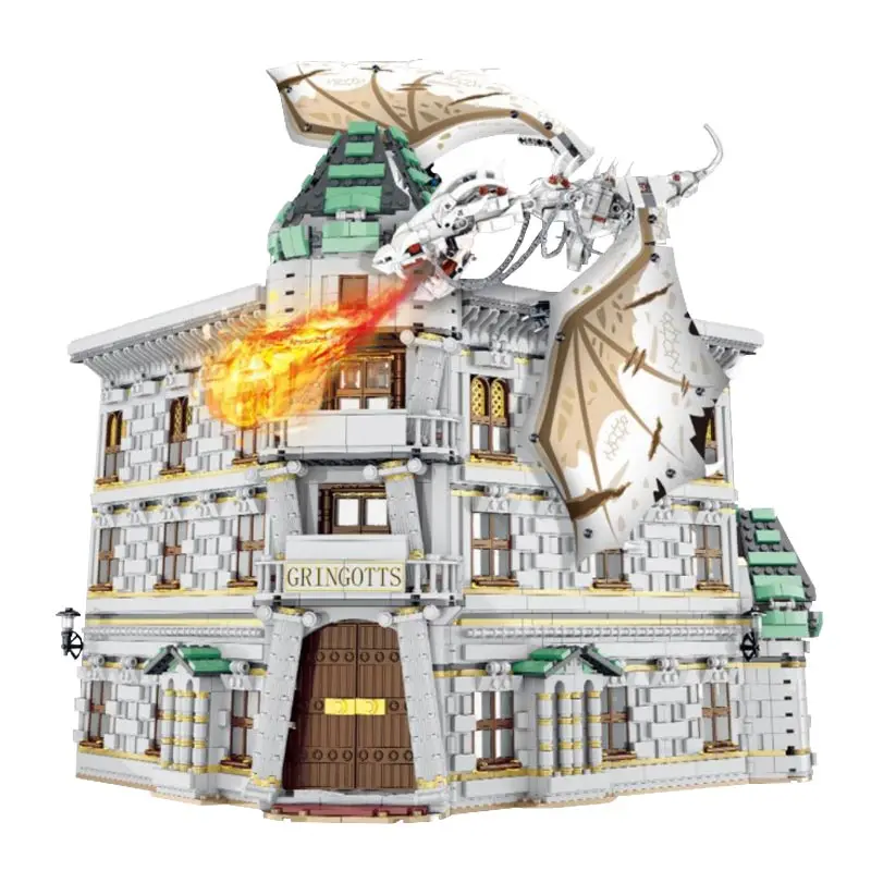 

Конструктор The Diagon Lane Gringotts Bank & Ironbelly Dragon 032101, модель блока, конструктор, технический набор, креативная игрушка, Рождественский подарок