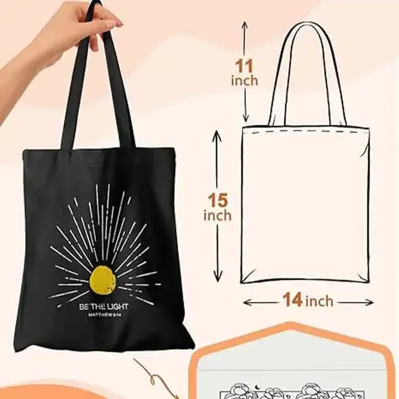 KM04 Холщовая большая сумка с внутренним карманом для женщин тканевая хлопковая