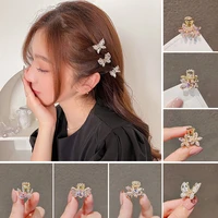 small bangs catch clip 2022 new crystal rabbit butterfly side hairpin red mini rhinestone top clip hair accessory
