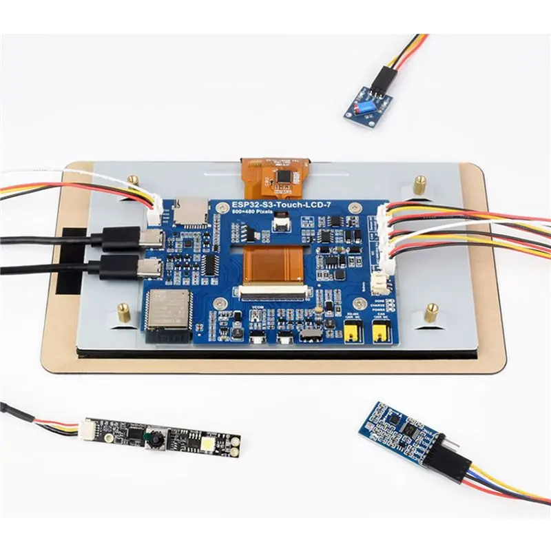 Фото Плата разработки 6X ESP32-S3 с 7-дюймовым сенсорным дисплеем 800X480, Wi-Fi, Bluetooth 5 для GUI, LVGL, HMI, ESP32 №3