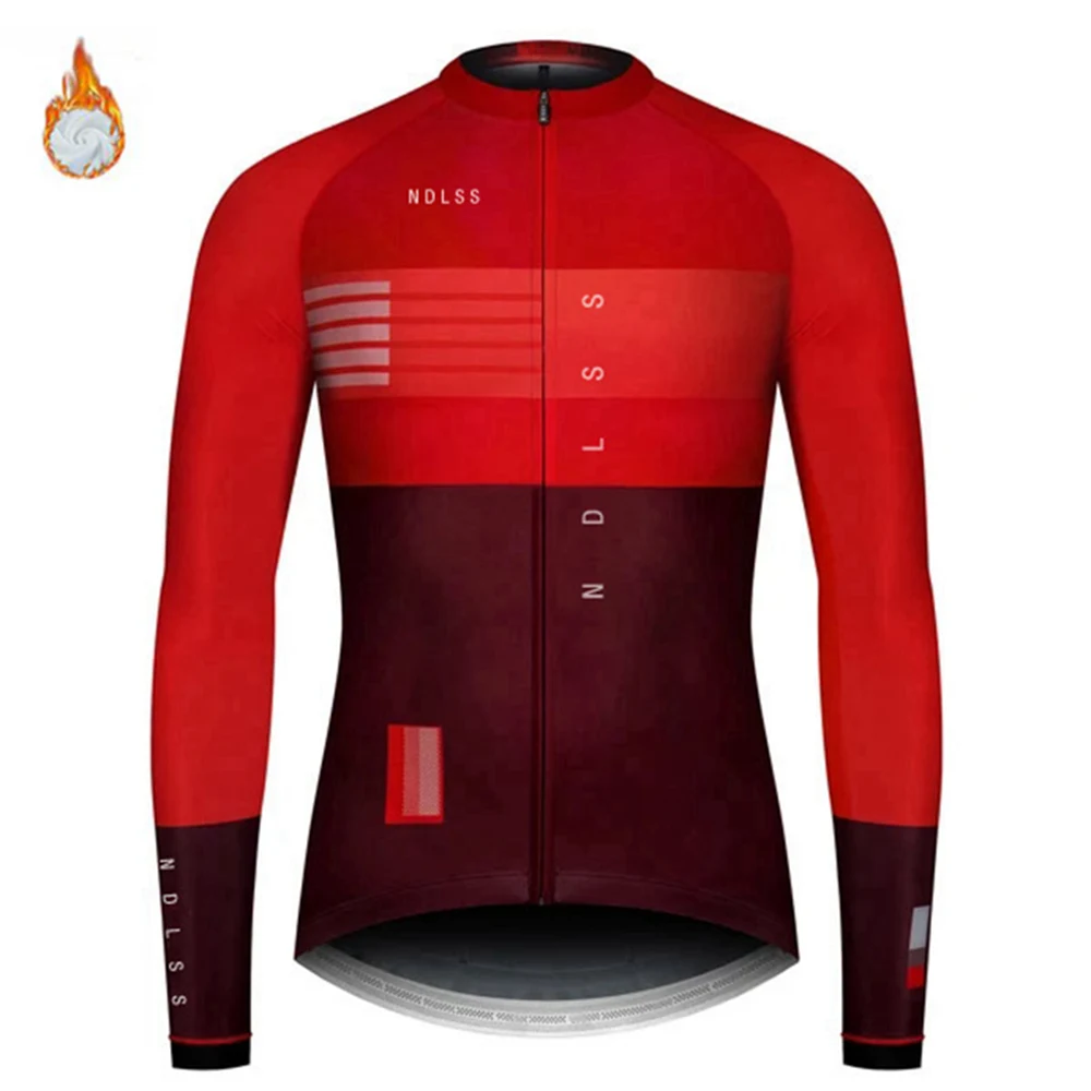 

NDLSS Winter Jacket Thermal Fleece Men Cycling Jersey Clothing Mountain Outdoor Triathlon Wear Bicycle Clothes